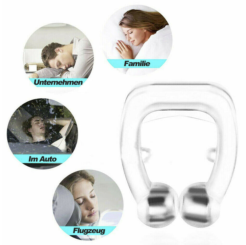 Free Shipping- 4PCS-12PCS Anti Snore Magnetic Silicone Nose Clip Stop with Tray