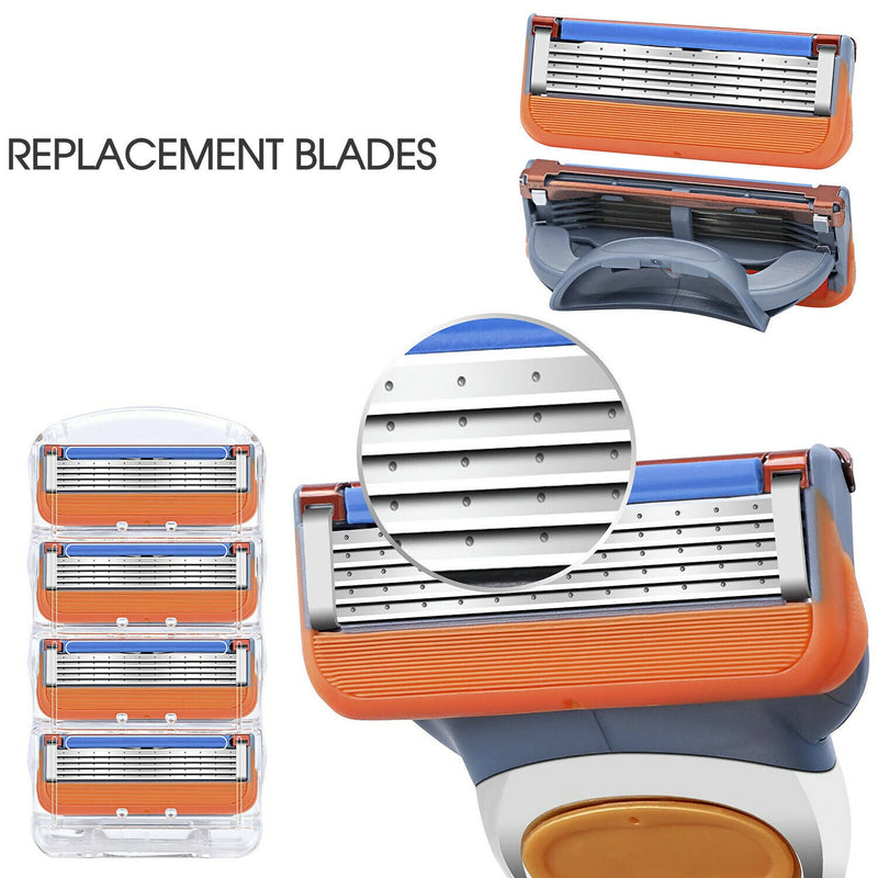 Free shipping-8PCS/16PCS 5 layers Blades for Gillette Fusion Razor