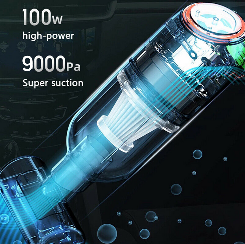Free shipping- 100W Car Vacuum Cleaner High Power 9000PA Mini Vacuum