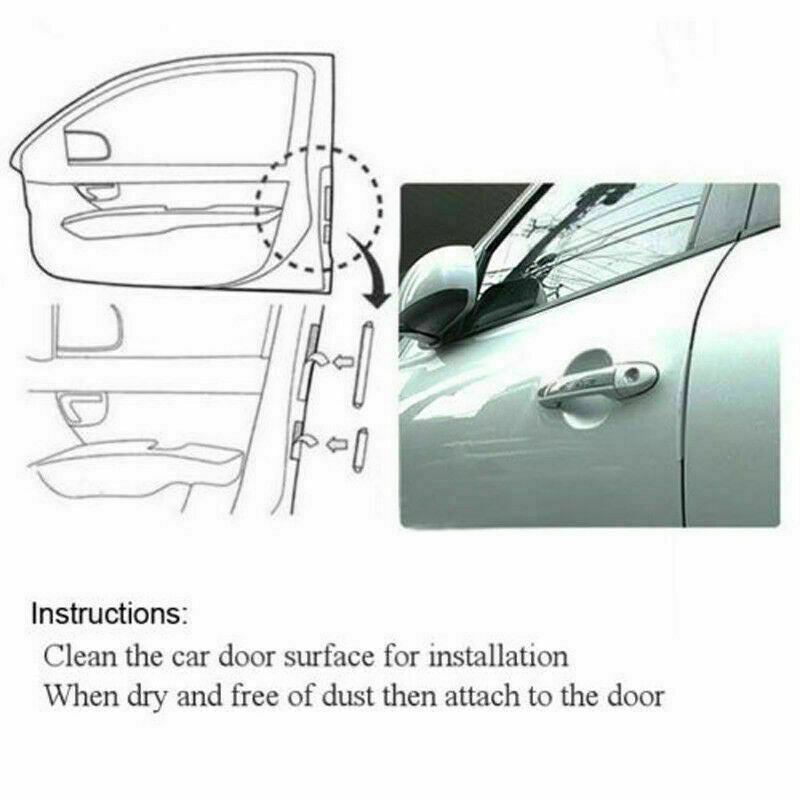 Free shipping- 8PCS Clear Side Door Edge Protector with 3M adhesive