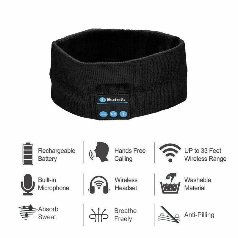 Free shipping- Sleep Headset Bluetooth Wireless Stereo Earphone Headphone Sports Headband w/Mic