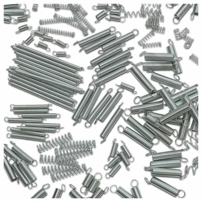 Free shipping- 200pc Spring Assortment Set Zinc Plated Steel Compression & Extension Carburetor